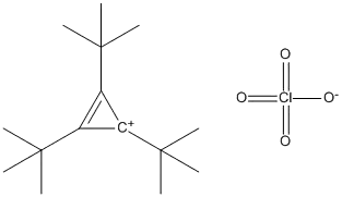 Molecular Structure of 19985-80-9 (Cyclopropenylium, tris(1,1-dimethylethyl)-, perchlorate)